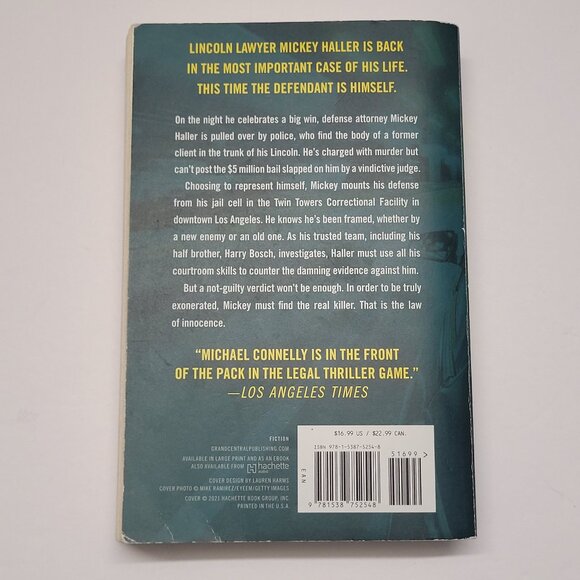 The Law of Innocence: A Lincoln Lawyer Novel By Michael Connelly Book - Picture 3 of 9
